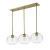 Z-Lite Harmony 3 Light island, Olde Brass & Clear 486P10-3L-OBR